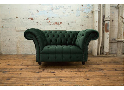 Chesterfield Design Divano Poltrona Divano Imbottito Lusso Tessuto Divani Singoli #103