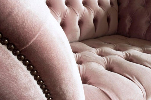 Divano Chesterfield Design Poltrona Divano Imbottito di Lusso Tessuto Divani 1 Posto #133