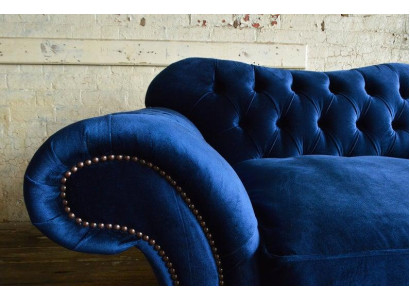 Divano design Chesterfield poltrona divano imbottita in tessuto di lusso 1 posto #132