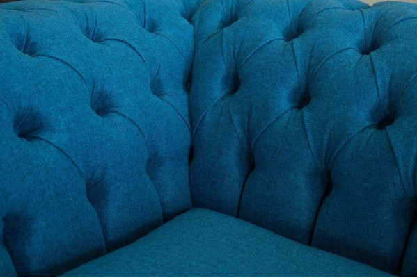 Divano Chesterfield in tessuto con design, poltrona, divano imbottito in tessam, sedile con posti a sedere.