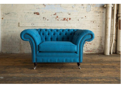 Divano Chesterfield in tessuto con design, poltrona, divano imbottito in tessam, sedile con posti a sedere.