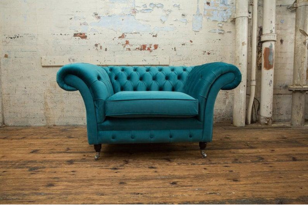 Chesterfield poltrona divano televisivo 1 posto divano tessuto stoffa divani imbottiti 136