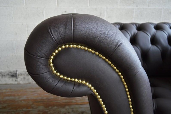 Divano Chesterfield design poltrona divano imbottita lusso tessuto divani monoposto #211