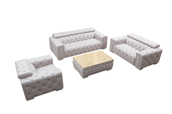Set di divani in pelle Chesterfield design set di divani 3+2 posti nuovo