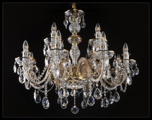 Classico lampadario a soffitto a lampadario in cristallo di Boemia illuminazione nuova