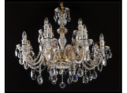 Classico lampadario a soffitto a lampadario in cristallo di Boemia illuminazione nuova