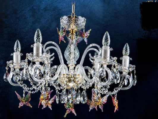 Design lampadario boemo in oro e cristallo lampade luci lampadari soffitto.