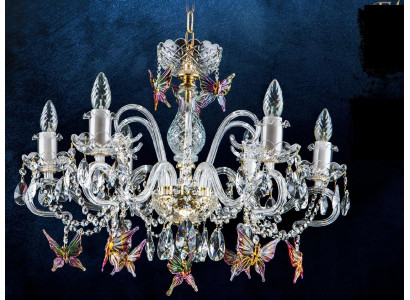 Design lampadario boemo in oro e cristallo lampade luci lampadari soffitto.