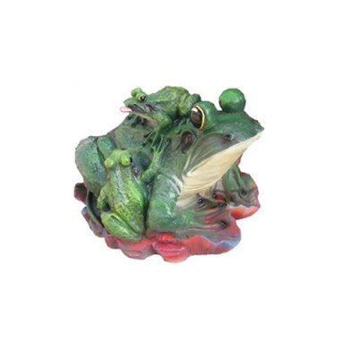 scultura astratta decorativa di rana in plastica da 33cm