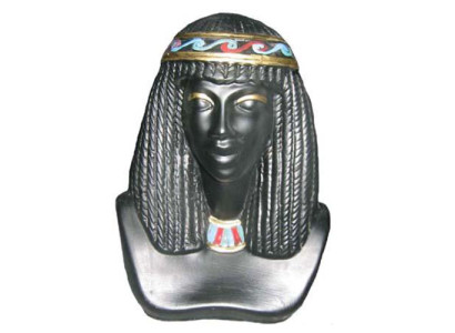 Egitto scultura Cleopatra statua in plastica figure statue stile antico 25cm nuovo