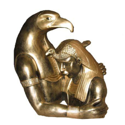 Egitto Scultura di Ramses II Busto con Aquila Figure egizie Statue 35 cm