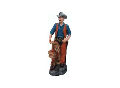 Statua Scultura Boscaiolo Cowboy Statua Statue Sculture Figure dipinte a mano