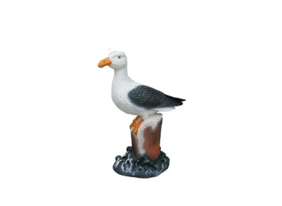Dekorationsfigur Gabbiano Uccello Statue da giardino Sculture Sculture 43 cm Nuovo