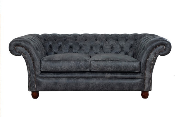 Divano Chesterfield in tessuto o pelle divano divano imbottito imbottito 2 posti.