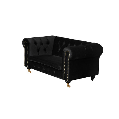 Chesterfield 2 posti Classico lusso Barocco Rokoko Divano Tessuto Pelle Sofa