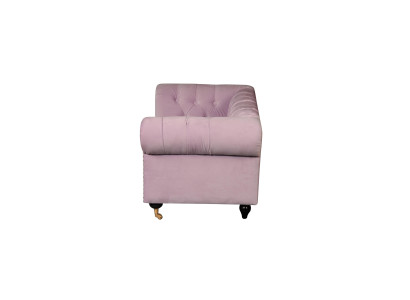 jvmoebel ®  Divano in pelle - Divano a tre posti con design imbottito - Set di divani rosa nuovo