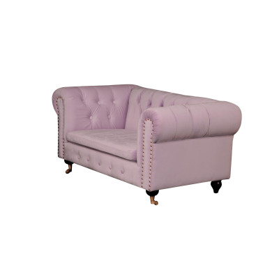 jvmoebel ®  Divano in pelle - Divano a tre posti con design imbottito - Set di divani rosa nuovo