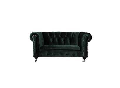 Chesterfield 2 posti Classic Luxury Baroque Rococo Divano Tessuto Pelle Divano Nuovo