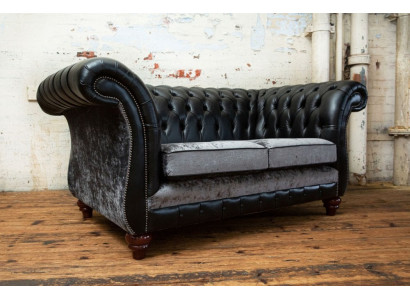 Chesterfield 2 posti Classico lusso Barocco Rococò divano in pelle divano nuovo