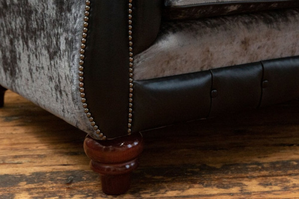 Chesterfield 2 posti Classico lusso Barocco Rococò divano in pelle divano nuovo