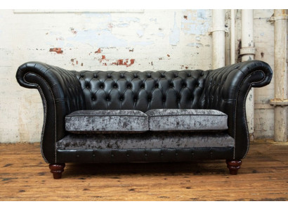 Chesterfield 2 posti Classico lusso Barocco Rococò divano in pelle divano nuovo