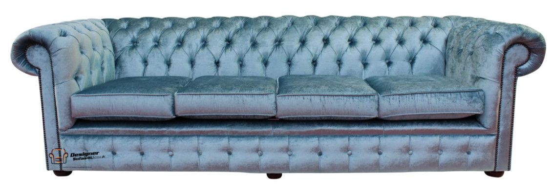 Chesterfield 4 posti seduta classico lusso barocco rococò divano tessuto pelle