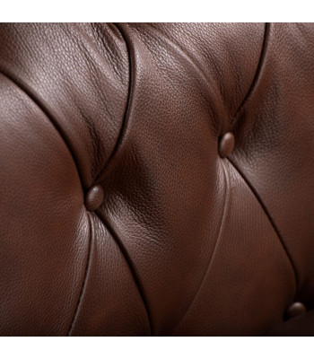 Chesterfield divano a 3 posti classico di lusso stile barocco rococò tessuto pelle nuovo
