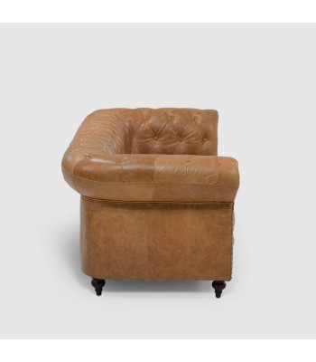 Chesterfield 3 posti Classico lussuoso divano stile barocco rococò in tessuto pelle