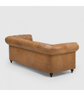 Chesterfield 3 posti Classico lussuoso divano stile barocco rococò in tessuto pelle