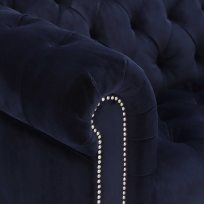 Chesterfield divano 4 posti classico di lusso in stile barocco rococò in tessuto e pelle
