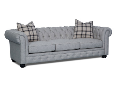 Chesterfield divano a 3 posti in tessuto Divano imbottito Set di sedili divano a 3 posti Nuovo