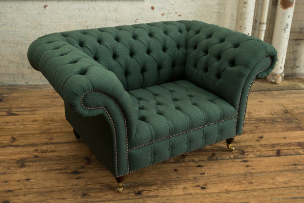 Divano imbottito in tessuto Chesterfield, set di divani con divani 1,5 posti e 3 posti.