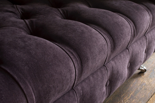 Chesterfield poltrona divano imbottito divano divani 1,5 posti singolo viola tessile