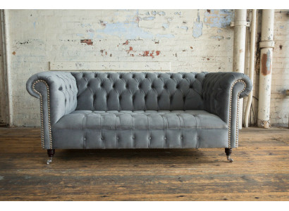 Chesterfield divano a 3 posti design divani imbottiti divani in tessuto tessile a tre posti