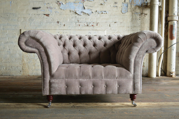 Chesterfield poltrona divano televisivo monoposto divano tessuto imbottito No.