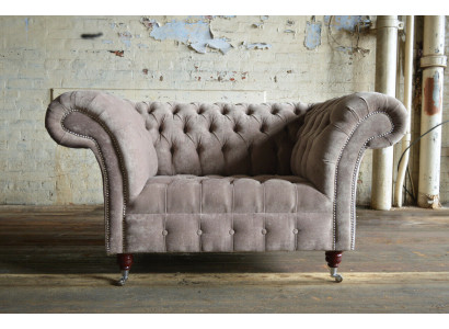 Chesterfield poltrona divano televisivo monoposto divano tessuto imbottito No.