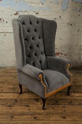 Chesterfield velluto poltrona divano imbottito divani design lusso divano relax TV nuovo