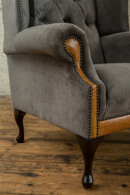 Chesterfield velluto poltrona divano imbottito divani design lusso divano relax TV nuovo