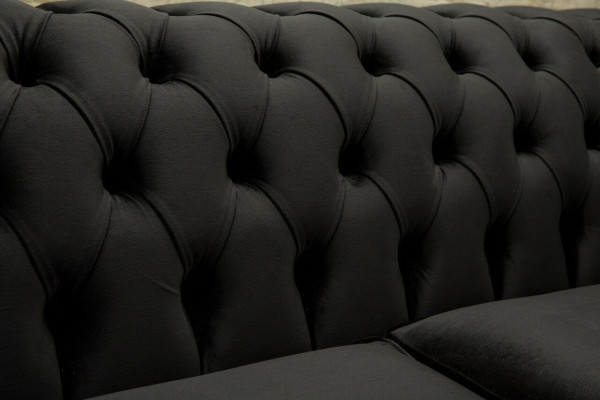 Chesterfield Design Tessuto Divano Poltrona 1.5 Posti Divani Imbottiti Lounge Nuovo Club