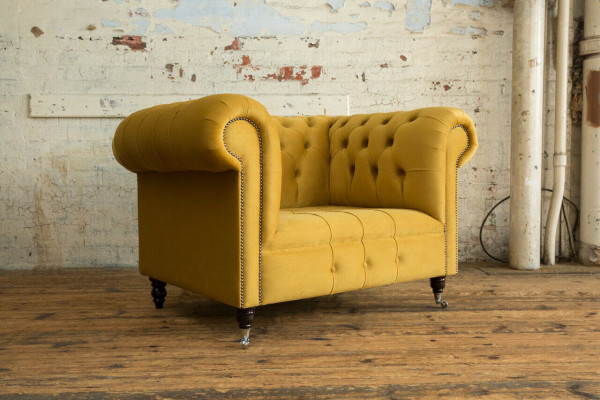 Divano Chesterfield design poltrona divano imbottita in tessuto di lusso divani 1 posto #376