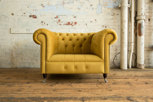 Divano Chesterfield design poltrona divano imbottita in tessuto di lusso divani 1 posto #376