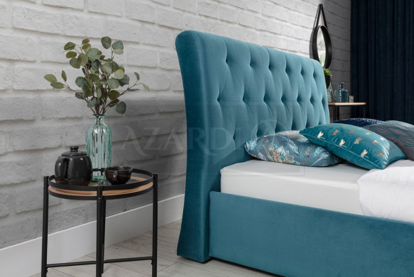 Letto Imbottito Design Di Lusso Doppio Letto Dell'Hotel 180x200cm Camera Da Letto In Velluto Nuovo