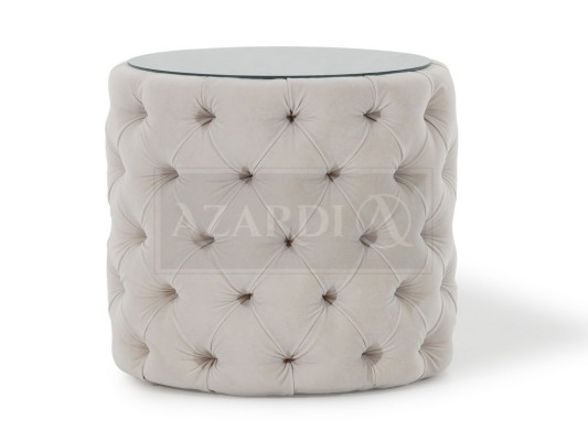 Tavolino laterale Chesterfield comodino Comodini rotondi Armadietto Imbottito 60cm