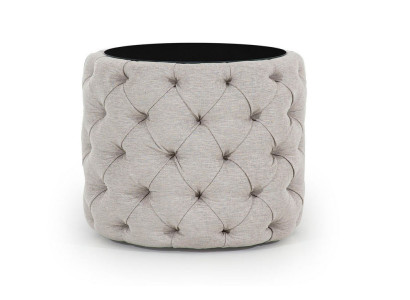 Tavolino laterale Chesterfield comodino Comodini rotondi Armadietto Imbottito 60cm