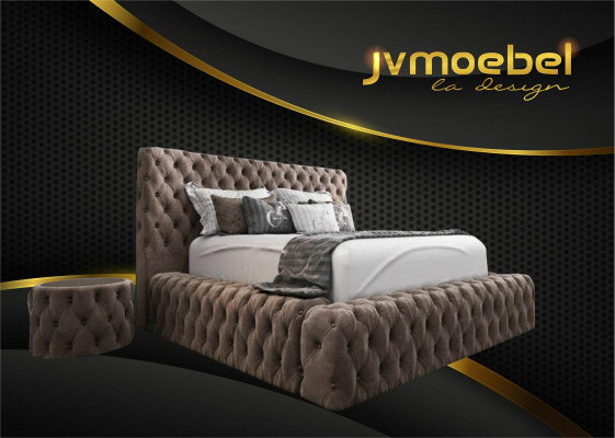 Letto 2x Comodino 3 pezzi. Set da camera da letto Moderno di Design di lusso Nuovi letti