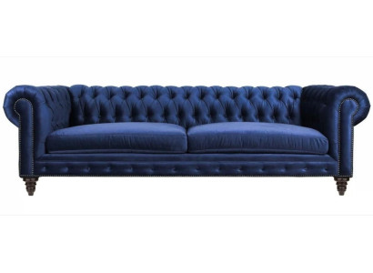 Blu Chesterfield divano moderno a tre posti design divani in tessuto mobili nuovi