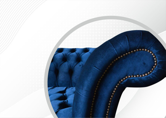 Chesterfield poltrona in tessuto blu Mobili creativi Nuovo lusso moderno soggiorno