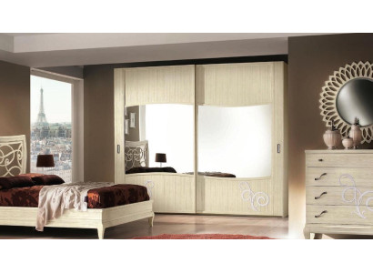 Armadio a due ante scorrevoli Armadio da camera da letto Armadi a parete Bianco Specchio