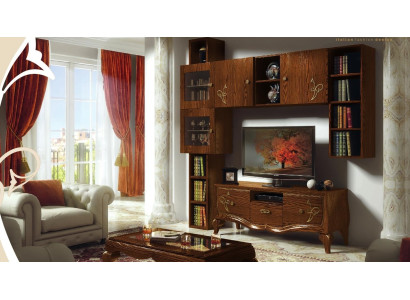 Classico gruppo rtv Set Soggiorno Vetrina tv Moderno Mobile in legno Stile armadio.