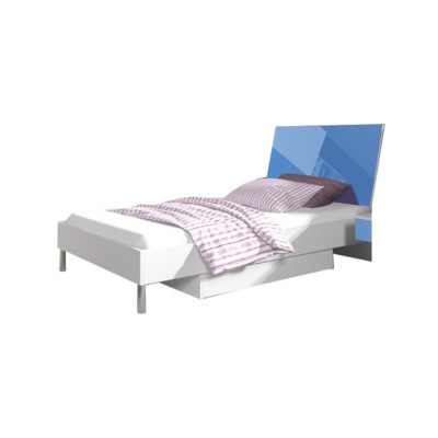 Camera da letto blu per bambini, ragazzi, composto da armadio, scrivania, letto, nuovo, 4 pezzi.